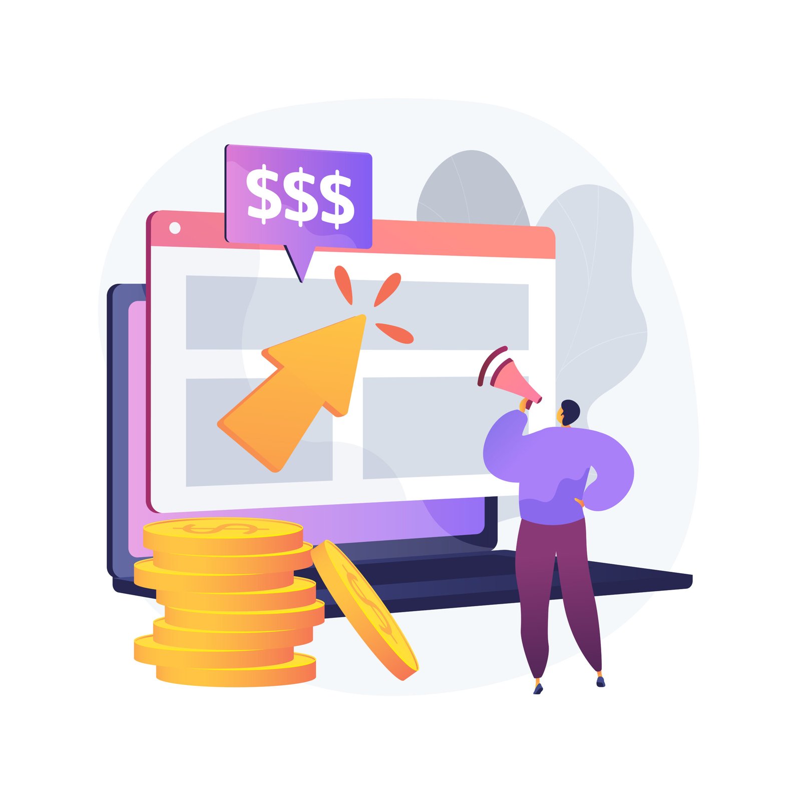 PPC campaign abstract concept vector illustration